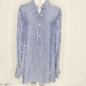 Mac studio pull over high low shirt Sz L